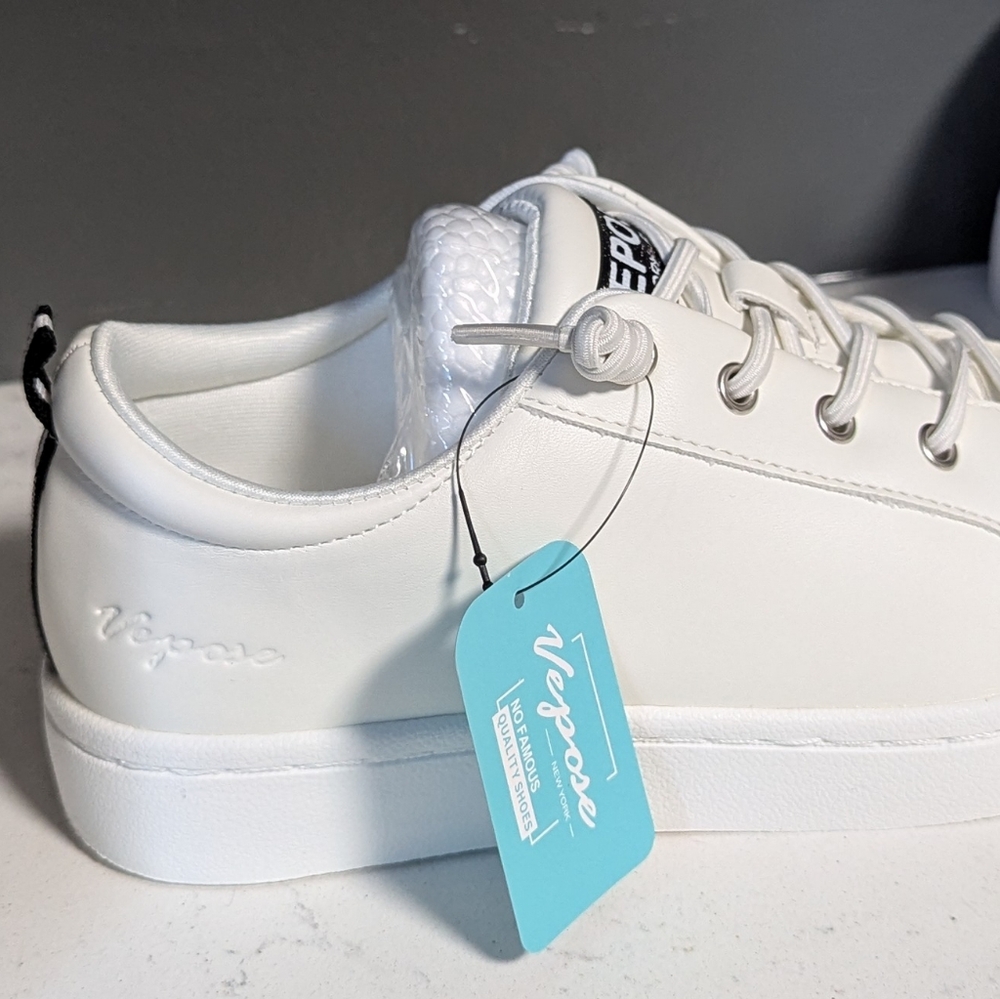 Vepose Women Classic White Sneakers, Sz 6 - Picture 4 of 6